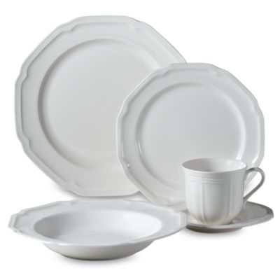 white dishes