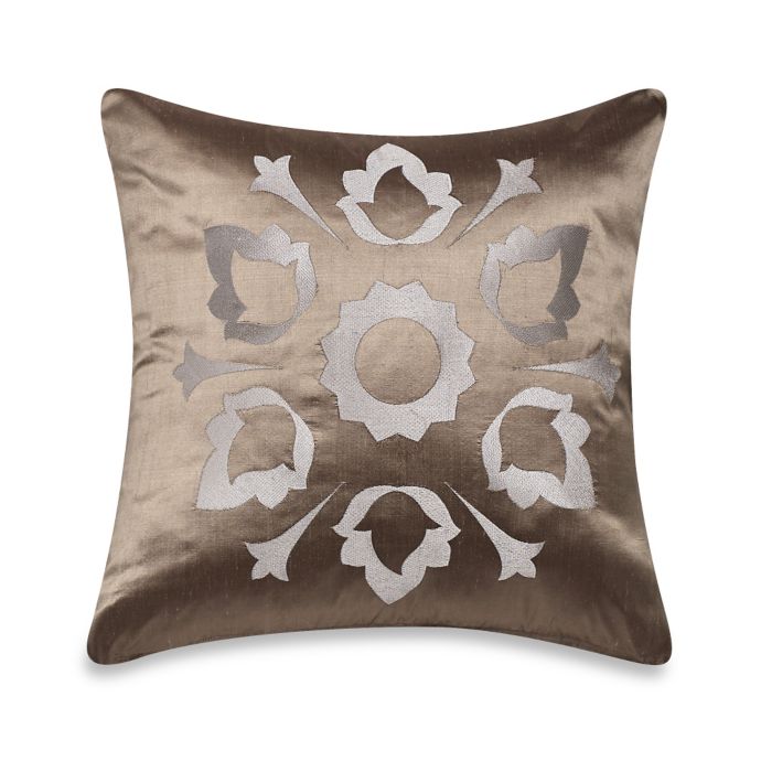 Frette at Home Marano Pure Silk Cushion Cover in Stone Bed Bath & Beyond