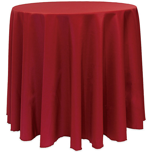 90 Inch Round Tablecloth In Cherry Red, 90 Inch Round Linen Tablecloth