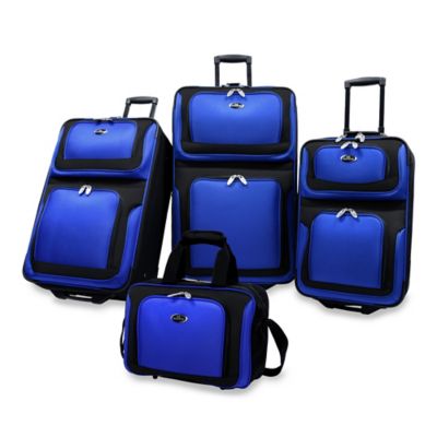 blue luggage set