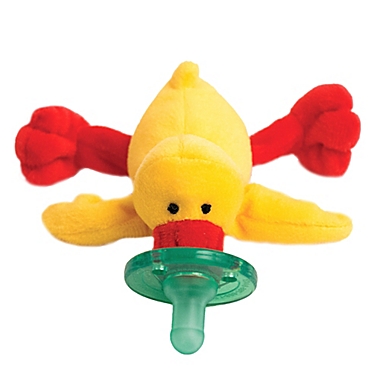 WubbaNub&trade; Size 0-6M Duck Infant Pacifier in Yellow. View a larger version of this product image.