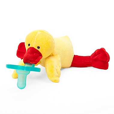 WubbaNub&trade; Size 0-6M Duck Infant Pacifier in Yellow. View a larger version of this product image.