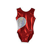Obersee Size Large Kids Gymnastics Leotard in Red Heart