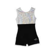 Obersee Kids Gymnastics Biketard in Black Velvet