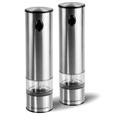 black electric salt and pepper mills