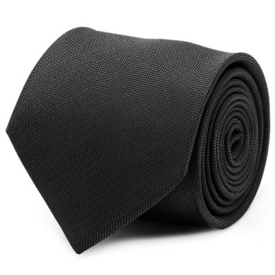 Silk Woven Tie in Black