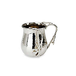 Classic Touch Hammered Stainless Steel Wash Cup