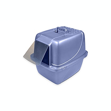 Van Ness Giant Enclosed Cat Litter Pan in Blue. View a larger version of this product image.
