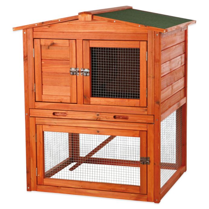 Trixie Natura Small Peaked Roof Two Story Small Animal Hutch In