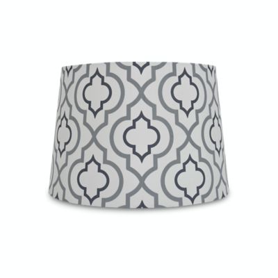 gray and white lamp shade