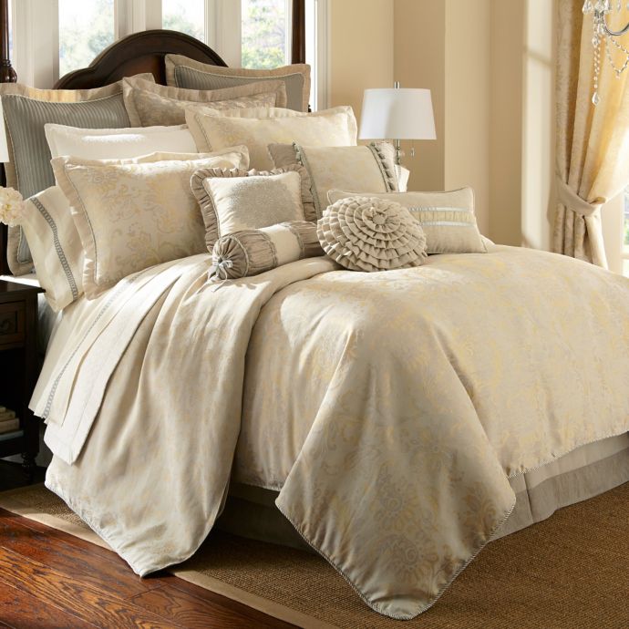Waterford® Linens Lysander Reversible Duvet Cover Bed Bath and Beyond
