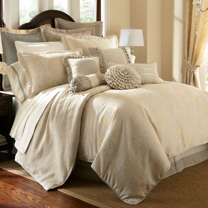 Waterford® Linens Lysander Reversible Duvet Cover | Bed Bath and Beyond ...