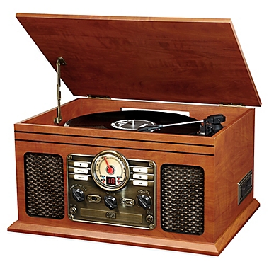 Victrola&trade; Classic 6-in-1 Turntable with Bluetooth&reg; Speakers in Mahogany. View a larger version of this product image.