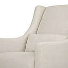 Alternate image 3 for Babyletto Toco Swivel Glider in White Linen with Ottoman