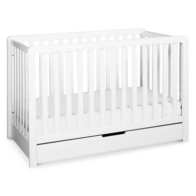 white crib with drawers