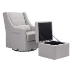 Alternate image 9 for Davinci Owen Glider and Storage Ottoman in Grey/Cream