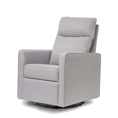 million dollar baby classic willa swivel recliner in steel grey tweed