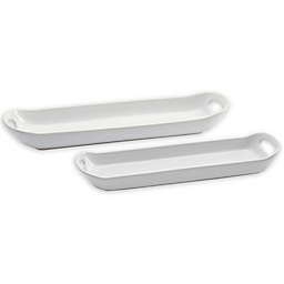Tabletops Gallery® Narrow Platters in White (Set of 2)