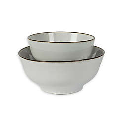 Tabletops Gallery® Geneva Deep Serving Bowls in Cream (Set of 2)