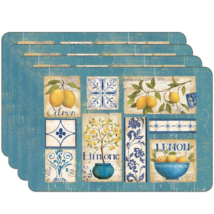 Jason Zest of Yellow Hardboard Cork-Backed Placemats (Set ...