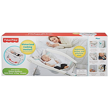 Fisher-Price&reg; Deluxe Newborn Auto Rock &#39;n Play&trade; Sleeper in Safari Dreams. View a larger version of this product image.