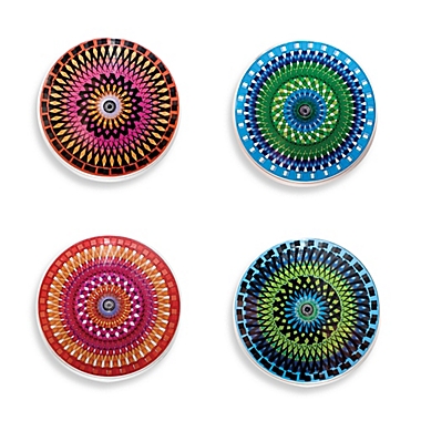 Kikkerland&reg; Design Color Moire Coasters (Set of 4). View a larger version of this product image.