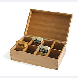 Lipper International 8-Compartment Bamboo Tea Box