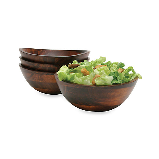 Alternate image 1 for Lipper Cherry Wood All Purpose Bowls (Set of 4)