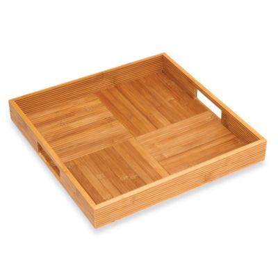 square wood serving tray