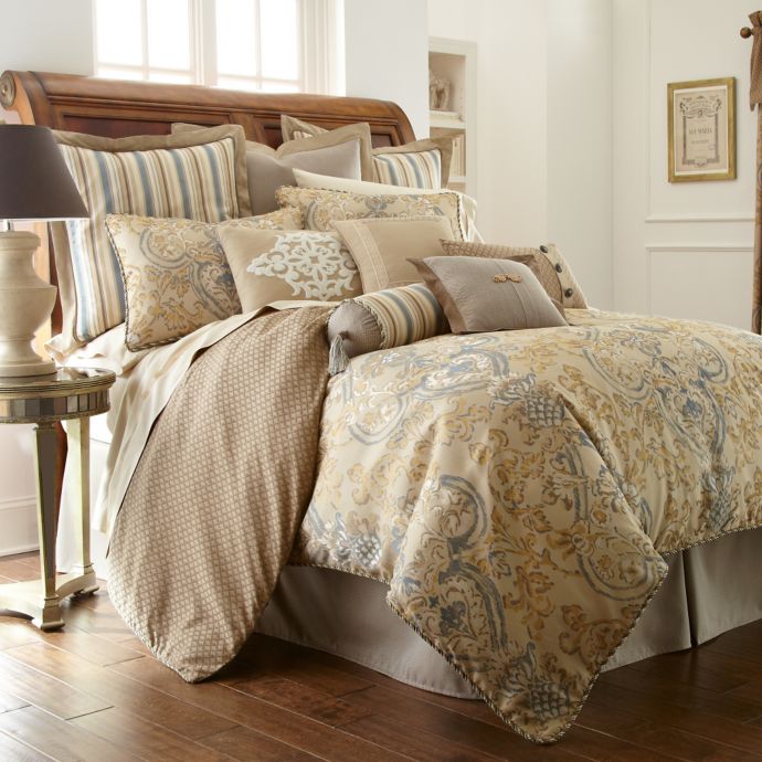 Waterford Linens Harrison Reversible Duvet Cover Bed Bath Beyond