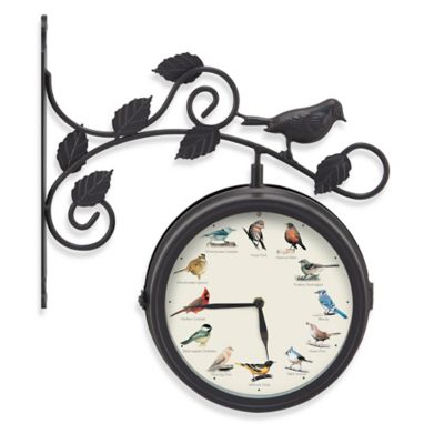 bird clock outdoor thermometer weather bedbathandbeyond singing