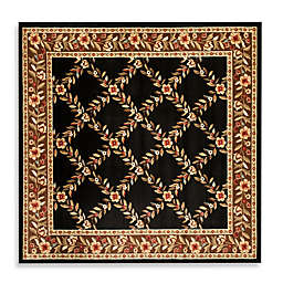 Safavieh Lyndhurst Collection Feodore 6-Foot 7-Inch Square Rug in Black and Brown