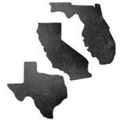 Top Shelf Living State Slate Cheese Board