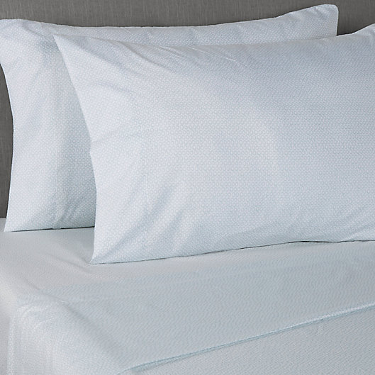 Alternate image 1 for Simply Essential™ Truly Soft™ Microfiber Standard Pillowcases in Blue Dot (Set of 2)