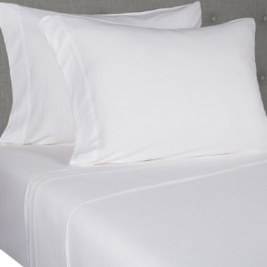 Simply Essential&trade; Jersey Standard/Queen Pillowcases in White (Set of 2). View a larger version of this product image.