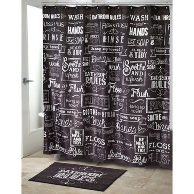 Avanti Chalk It Up Shower Curtain Bed, Vintage Looking Shower Curtains