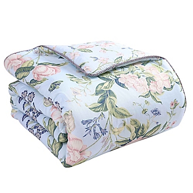 Williamsburg Garden Images 4-Piece Full Comforter Set in Blue. View a larger version of this product image.