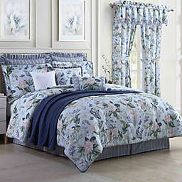 Williamsburg Garden Images 4-Piece King Comforter Set in Blue