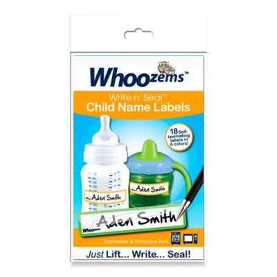 Whoozems&trade; Write n&#39; Seal&trade; Child Name Labels (Pack of 18)