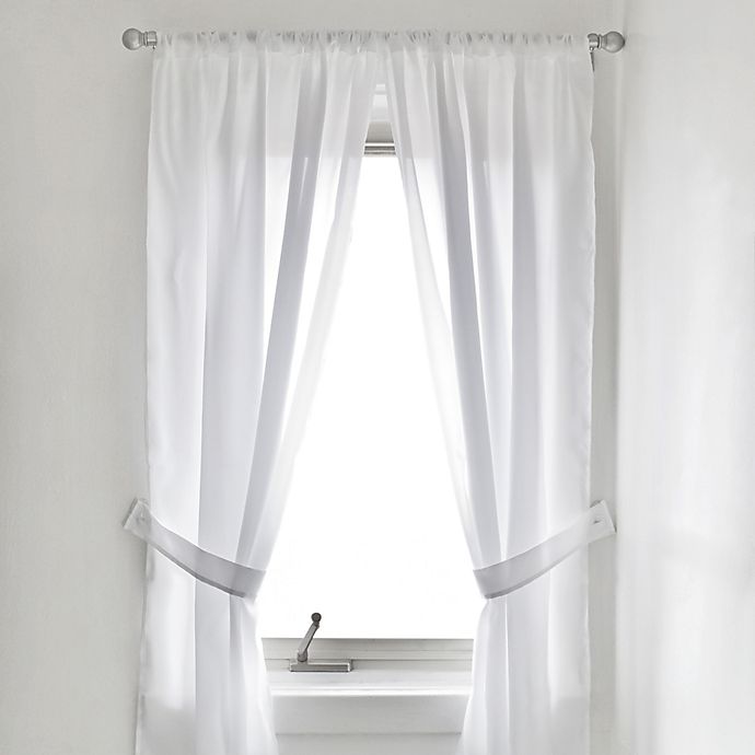 Vinyl Bath Window Curtain In White, Vinyl Bathroom Window Curtains