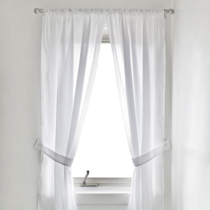 Vinyl Bath  Window  Curtain  in White Bed Bath  Beyond