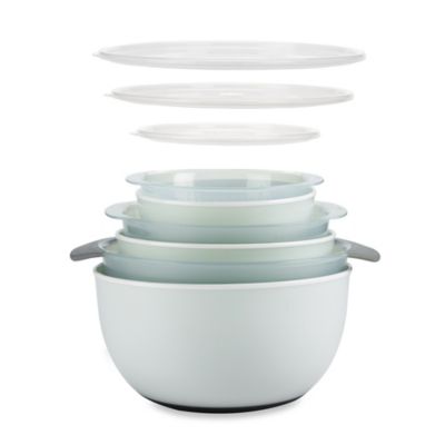 OXO Good Grips&reg; 9-Piece Nesting Mixing Bowls and Colanders Set in Seaglass Blue
