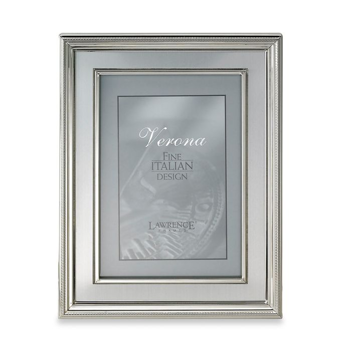 Lawrence Frames Silver-Plated Picture Frame with Brushed Inner Panel ...