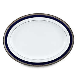 Noritake&reg; Crestwood Cobalt Platinum 16-Inch Oval Platter