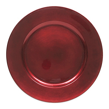 Charge It by Jay Round Charger Plate in Red. View a larger version of this product image.