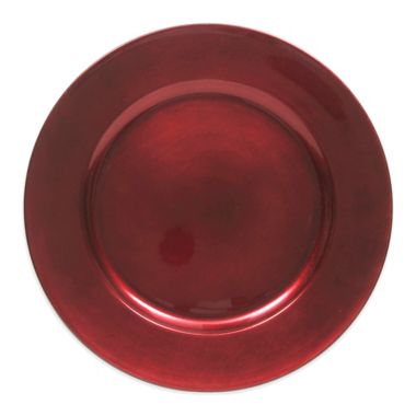 Charge It by Jay Round Charger Plate in Red. View a larger version of this product image.