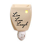 Alternate image 0 for Sentiments Live Laugh Love Ceramic Plug-In/Night Light Wax Warmer