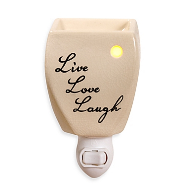 Sentiments Live Laugh Love Ceramic Plug-In/Night Light Wax Warmer. View a larger version of this product image.