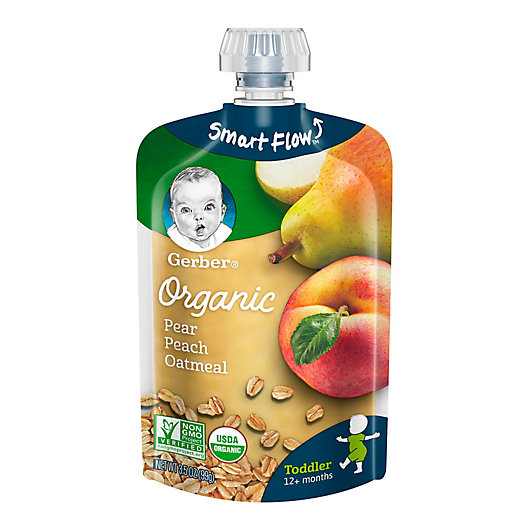 Alternate image 1 for Gerber® 2nd Foods® Organic Fruit & Grain 3.5 oz. Pear, Peach Oatmeal
