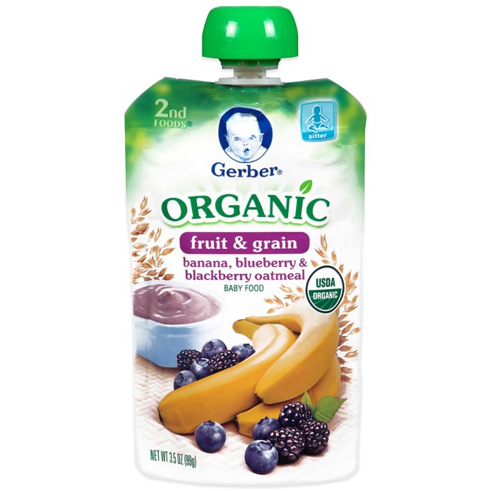 Gerber® 2nd Foods® Organic Fruit &amp; Grain 3.5 oz. Banana